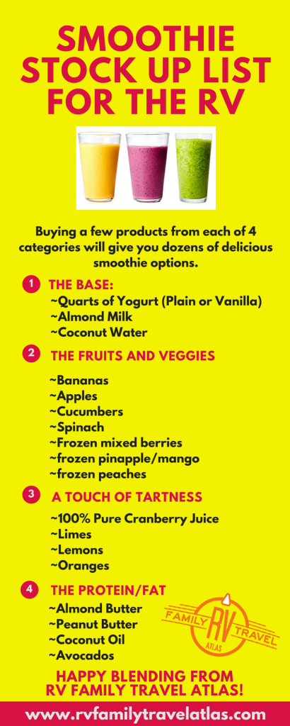 Smoothie Stock Up List