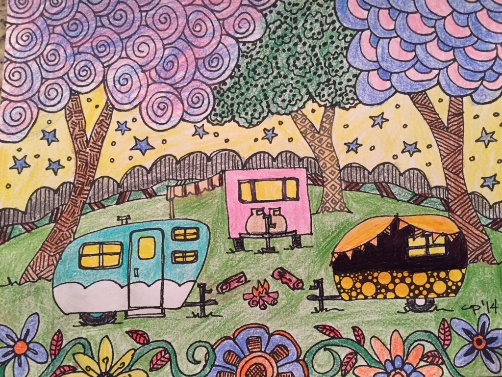 Travel Trailer Coloring Page