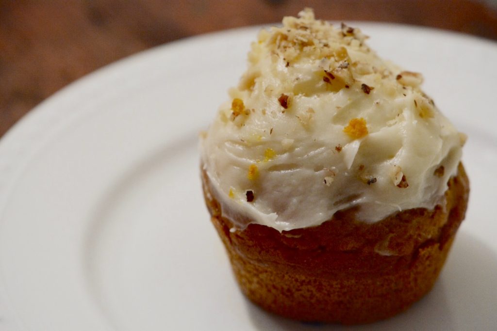 Thanksgiving at the Campground: Pumpkin Bread Cupcakes with Cream Cheese Frosting