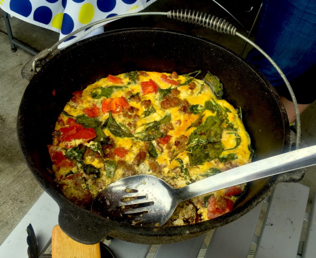 Dutch Oven Breakfast Frittata, Courtesy of the Valley Forge Black Pots